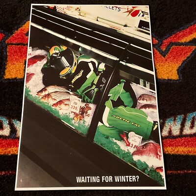    01 ARCTIC CAT Snowmobile WAITING FOR WINTER Poster semi vintage logo