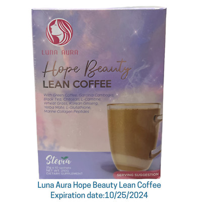 Luna Aura Hope Beauty Lean Coffee Expiration date 10/25/2024