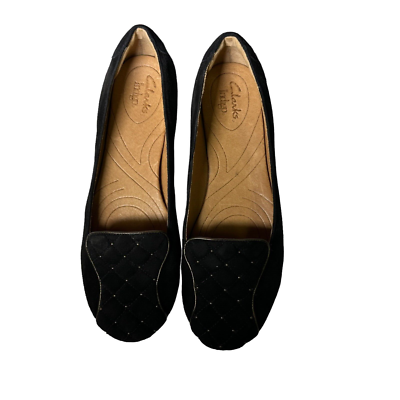 Clarks indigo sales black flats