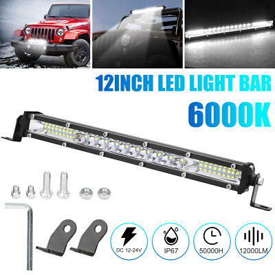 12'' inch 450W LED Work Light Bar Combo Spot Flood Driving Off Road SUV Boat ATV