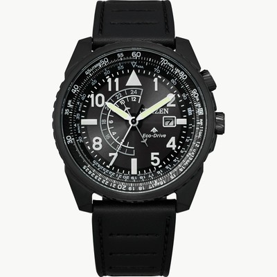 Citizen Eco-Drive  BJ7135-02E Promaster Nighthawk Black Leather 42mm Men's Watch