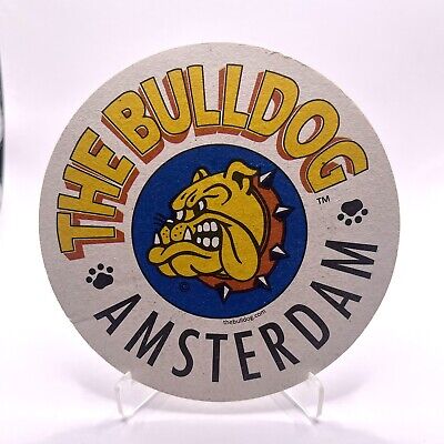 The Bulldog, Amsterdam Historical Coffee Shop Coaster Rare!