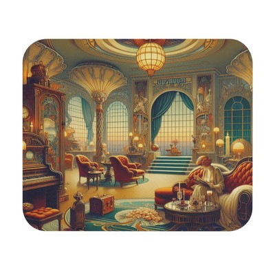 Mouse Pad (Rectangle) Art Deco 1930's Scene Design 7, Gift, Birthday