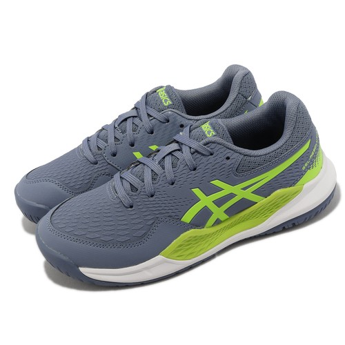 

Asics GEL-Resolution 9 GS Steel Blue Hazard Green Kids Women Tennis 1044A067-400, Синий, Gel-resolution 9 Gs