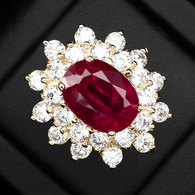 Delicate Blood Red Ruby 10.50Ct 925 Sterling Silver Handmade Rings Size 7.25