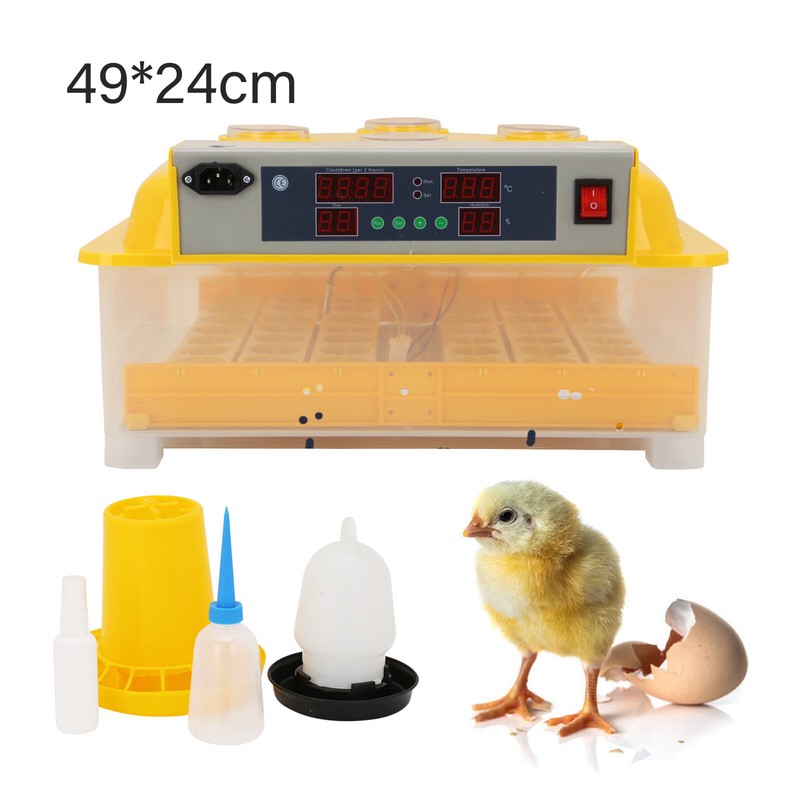 Vollautomatische Brutmaschine 48 Eier Brutapparat Flächenbrüter Inkubator Brüter