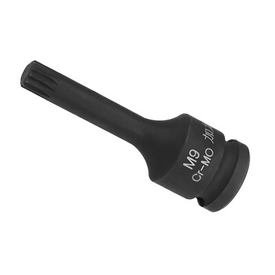 Impact Triple Square Spline Bit Socket M9 1/2'' Drive Metric Screwdriver Socket