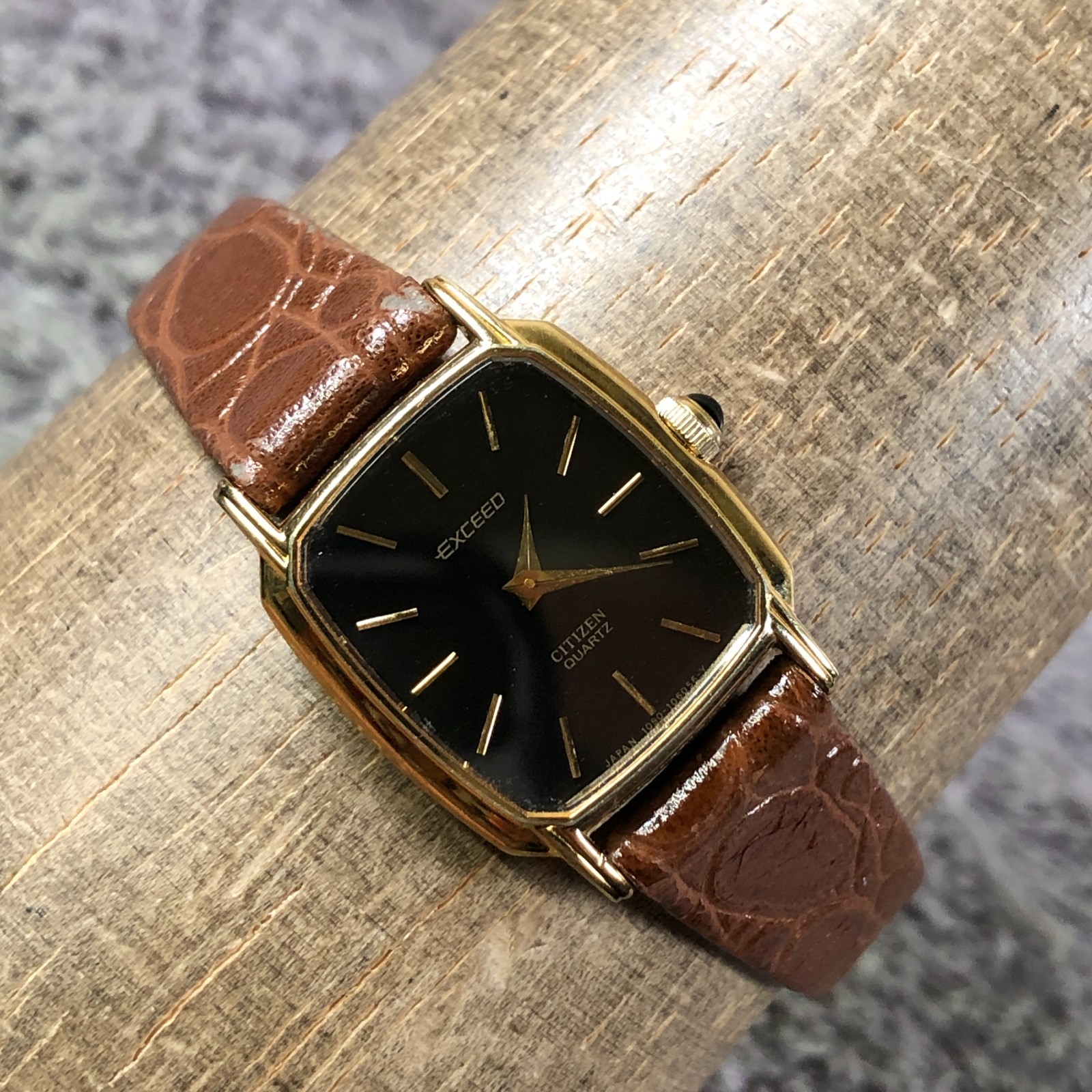Vtg Citizen Exceed Women SVGP30 Dress Leather Quartz Analog