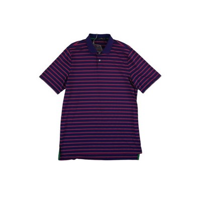 RLX Ralph Lauren Polo Shirt Mens Size Large Purple Pink Striped Performance Golf