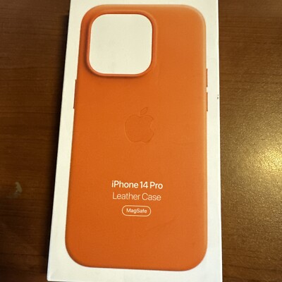 Apple Official Leather Case for MagSafe for iPhone 14 Pro - Orange