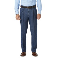 haggar pleated denim pants