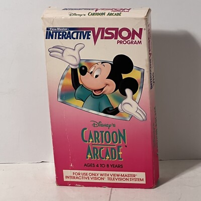 View-Master Interactive Vision Program 1989 Disney Cartoon Arcade VHS Read Desc