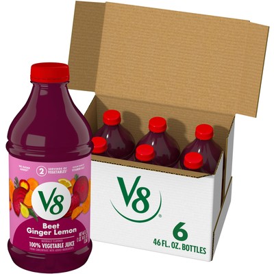 Beet Ginger Lemon 100% Vegetable Juice, Naturally Flavored Vegetable Juice Fr...