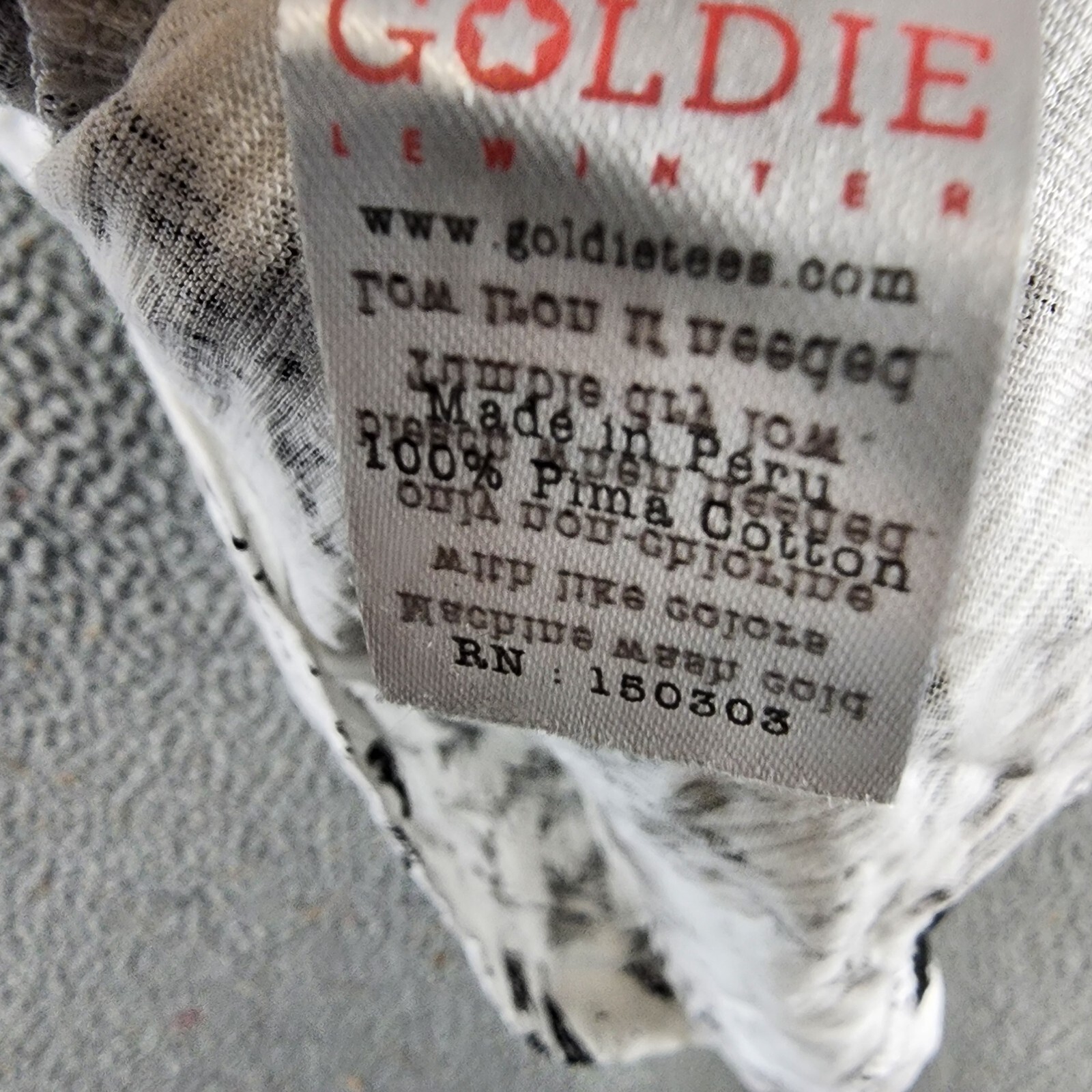 Goldie Palm Print Ringer Tee Women's XS White/Black Crew Neck Short Sleeve - Picture 9 of 13