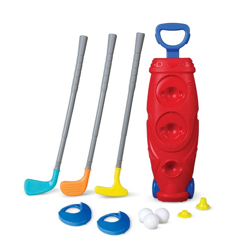 , Jumbo Golf Caddy Set with Clubs and Balls, Outdoor Toy Sports Equipme