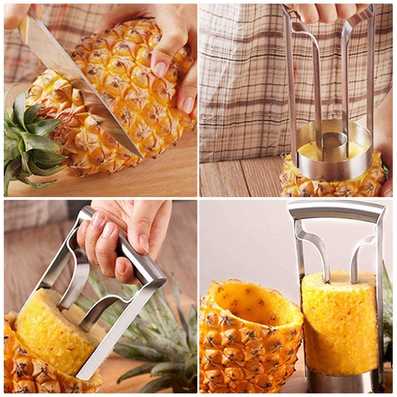 Pineapple Corer Slicer Cutter Eye Peeler Fruit Stainless Steel Tool