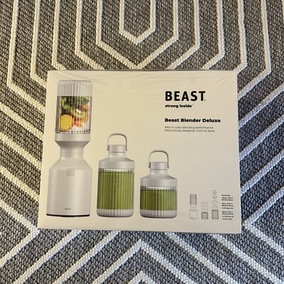 Beast Blender Deluxe + 3 Vessels, 3 Storage Lids, 2 Drink Lids, 2 Carry Caps NEW