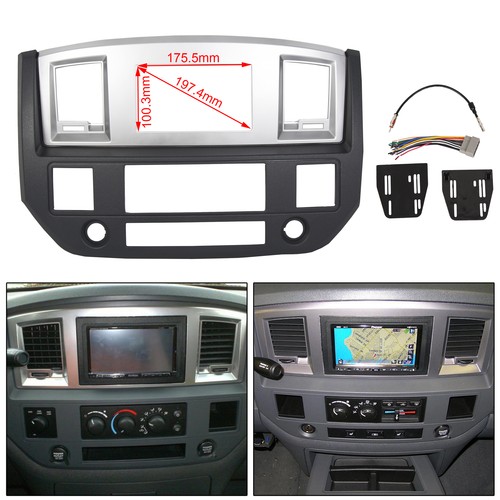 Radio Double Din Dash Install Bezel Kit Fits 2006-09 Dodge Ram 1500 2500 3500