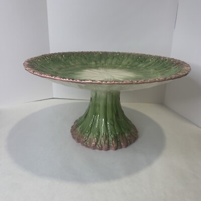 Vintage Fitz And Floyd Asparagus Footed Cake Plate/server