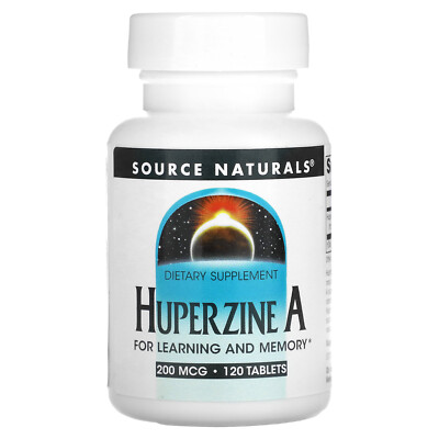 Source Naturals Huperzine A 200 мкг 120 таблеток без молочных продуктов, без яиц,