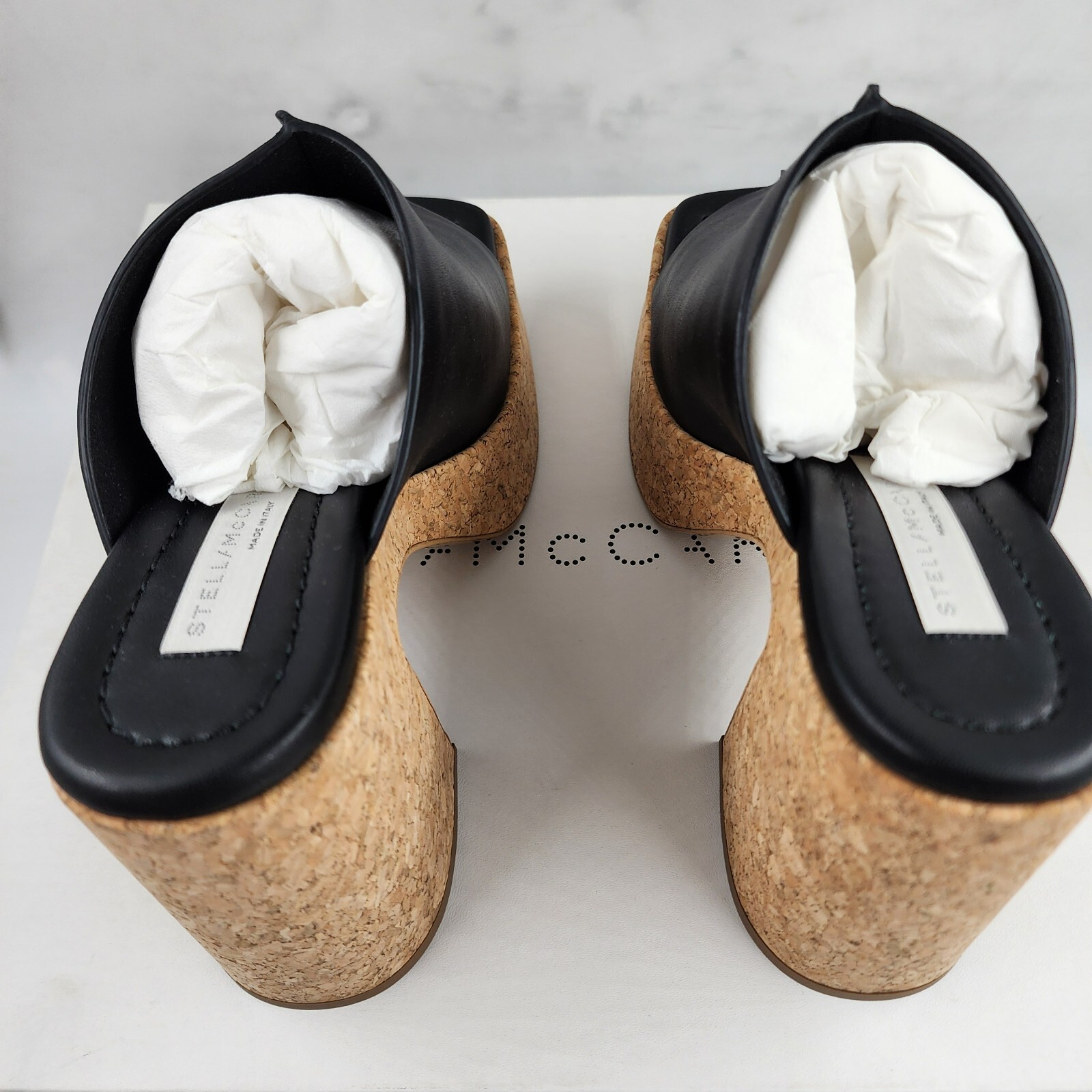 Stella McCartney Skyla Alter Eco Platform Sandals Women's 35/5US Black Slip On - Picture 4 of 19