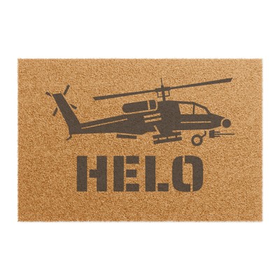 Helo Doormat, Helicopter doormat, gift for helicopter pilot, aviation decor AH64