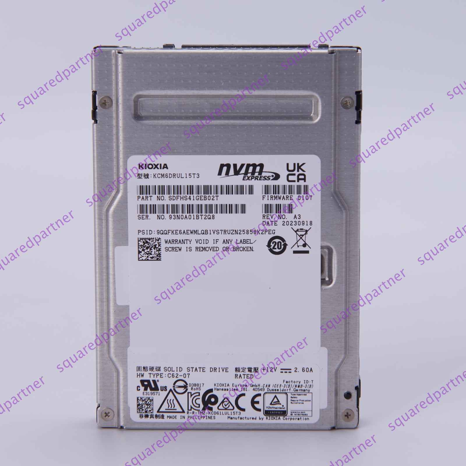 【新品SSD 128GB】【Core i5】HP【メモリ16GB】CP-601 KIOXIA CM6 15.36TB NVME 2.5