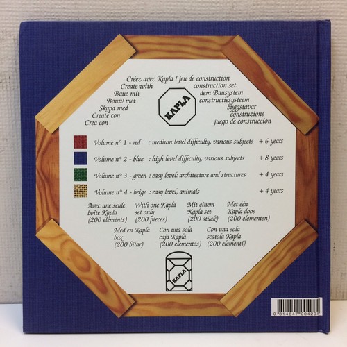 KAPLA Wooden Planks Art Books Designs Construction HC Book Ages 8+ • VGUC?