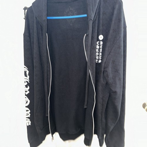 【CHROME HEARTS】 Plus Cross Horseshoe FU Zip Up Hoodie Chrome Hearts Plus Cross All Over Print Zip Up hoodie M