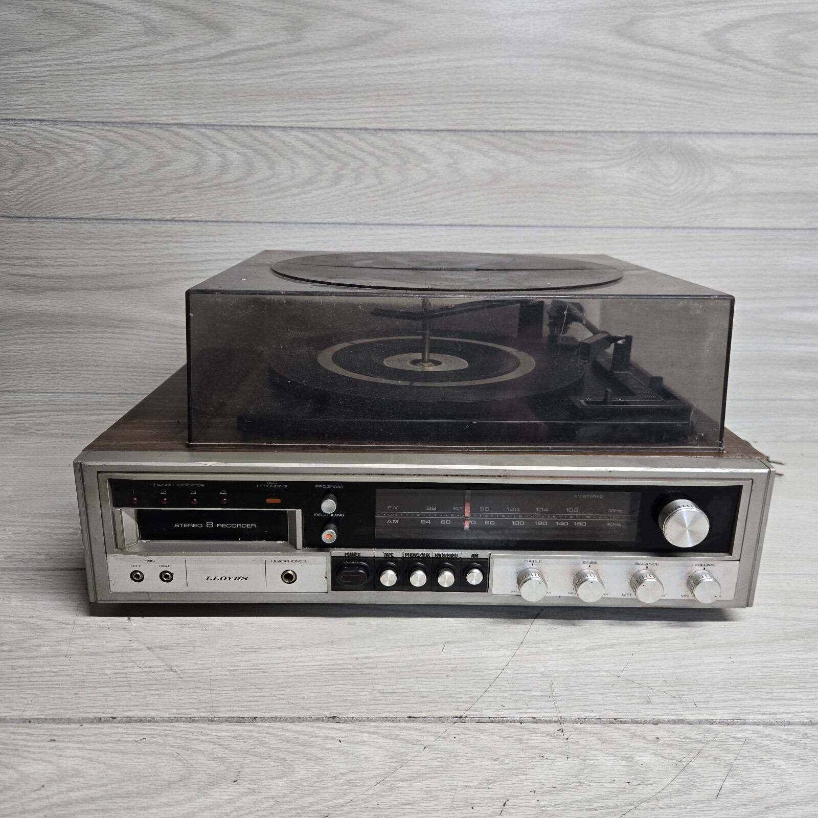 Vintage Lloyd's 8-Track Record Player 33 45 78 AM/FM Stereo