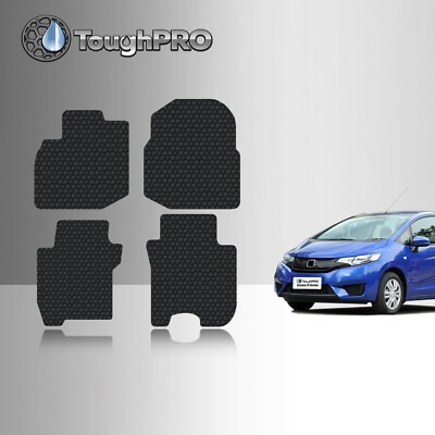 ToughPRO Floor Mats Black For Honda Fit All Weather Custom Fit 2009-2014