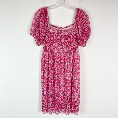 Baum Und Pferdgarten NWT Joliet Smocked Stretch Recycled Polyester Pink Dress S