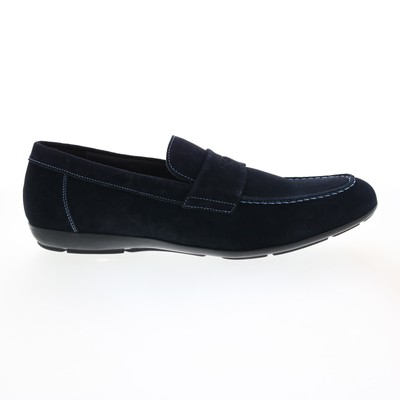 Мужские синие замшевые лоферы и слипоны Bruno Magli Benito BENITO2 Penny Shoes 11.5