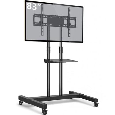 TAVR Furniture Mobile TV Stand Rolling TV Cart Floor Stand with Mount on Lock...