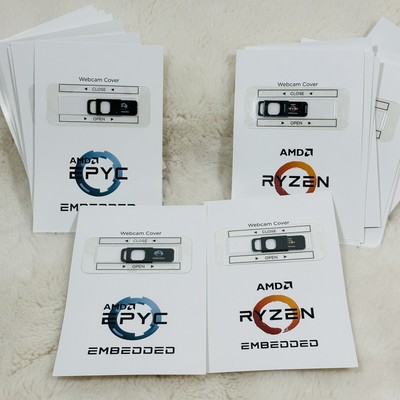 AMD RYZEN EPYC Embedded 2 Pcs Webcam Cover Slide For Laptop Camera NEW SEALED