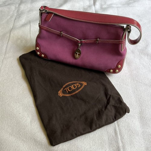 TOD’S Suede Shoulder Bag Rare Color Y2K TOD'S Suede Shoulder Bag Rare Color Y2K