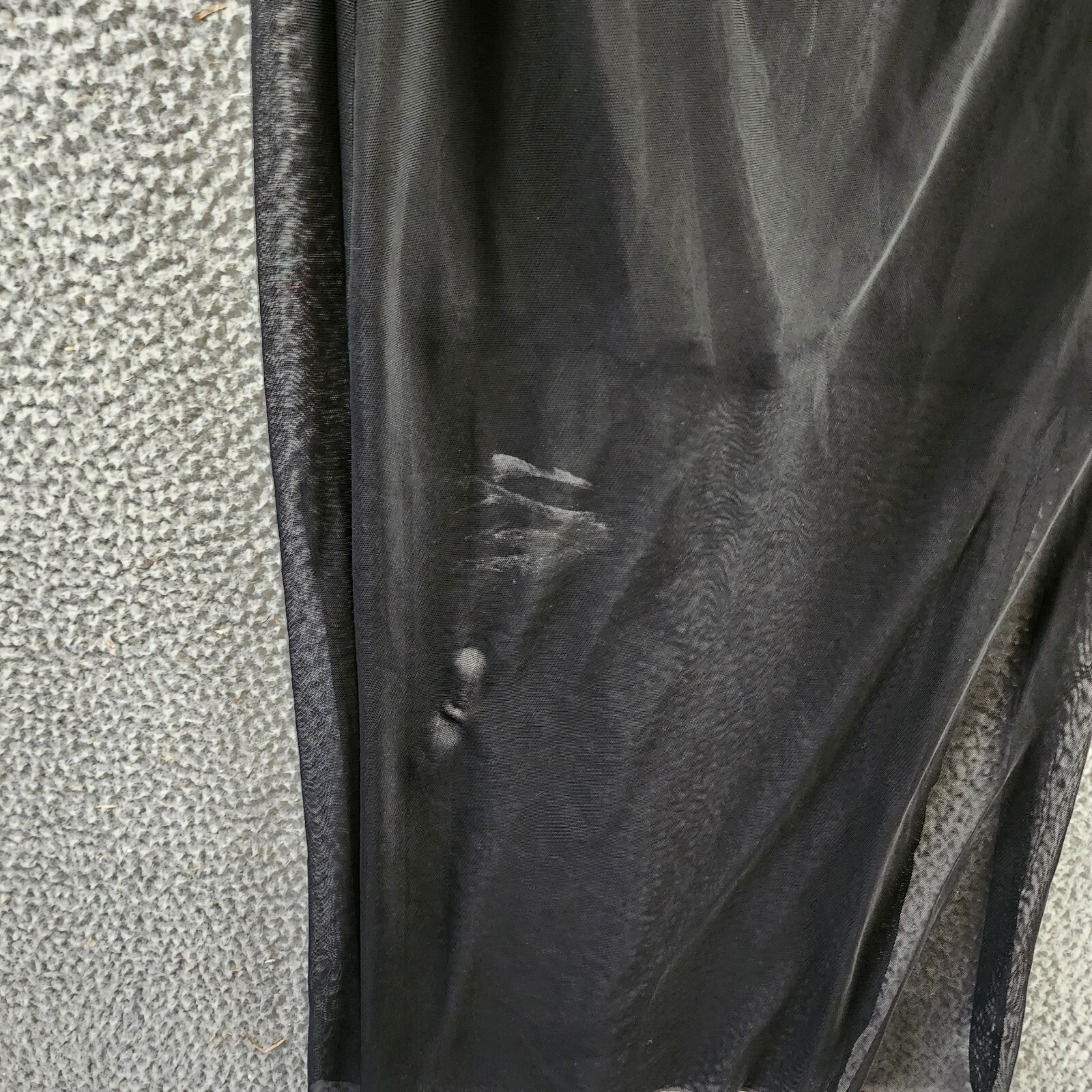 Donna Morgan Asymmetric Neck Side Pleat Maxi Dress Women's 8 Black Side Zipped - Picture 10 of 18