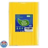 Lives on Green Solid Yellow Disposable Paper Drinking Straws 7.75 inch 100 Counts - for Beverage, Birthday, Party, DIY Arts Crafts