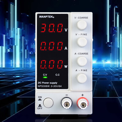 0-30V 0-10A Lab DC Bench Power Supply Variable Linear Adjustable Power Supply