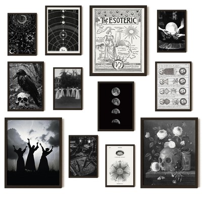 Gothic Home Decor - Witchy Decor Aesthetic Halloween Decor, Gothic Wall Decor...