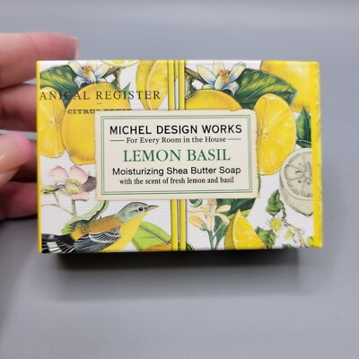 Michel Design Works Lemon Basil Soap, Shea Butter Soap Bar