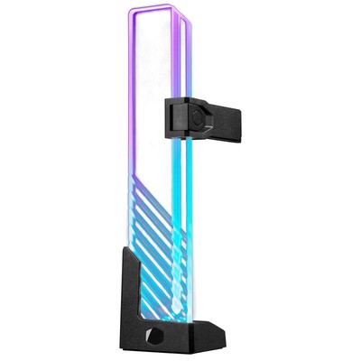MasterAccessory ARGB GPU Support Bracket, Edge-Lit ARGB Tempered Glass, Unive...