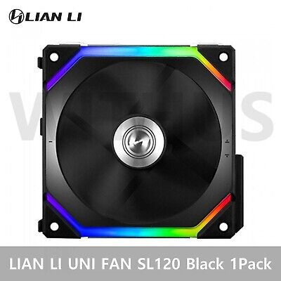 LIAN LI UNI FAN SL120 Black 1Pack No Controller 800-1900 RPM 120mm - Fedex 