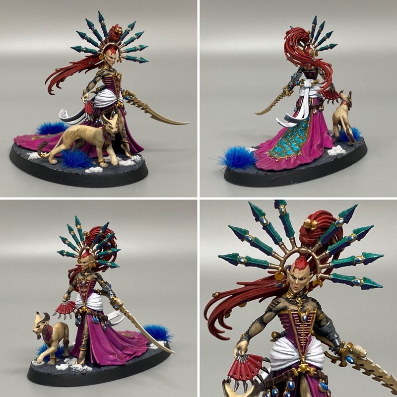 Yvraine Eldar Aeldari Warhammer 40k 40,000 Peint Craftworld Ynead Psyker