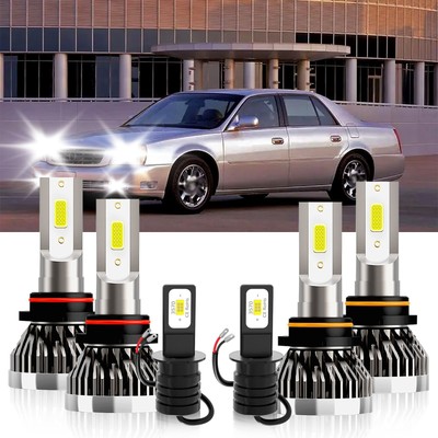 For Cadillac DeVille 1987-1990 6Pcs LED Headlight Bulbs High Low Beam Fog Light