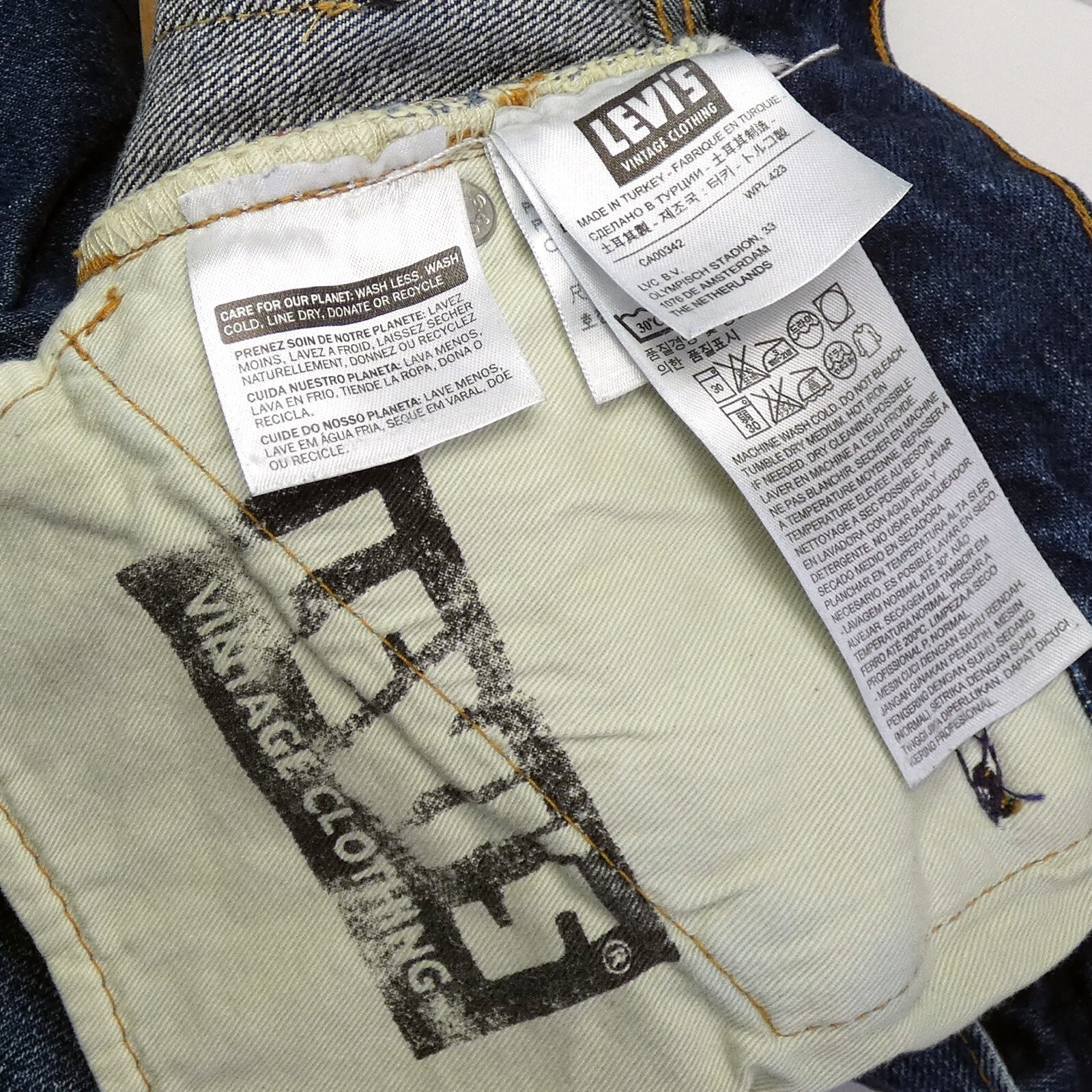 Vintage LEVIS BIG E 505 1967 REDLINE SELVEDGE DENIM Distressed JEANS LVC 28 x 30