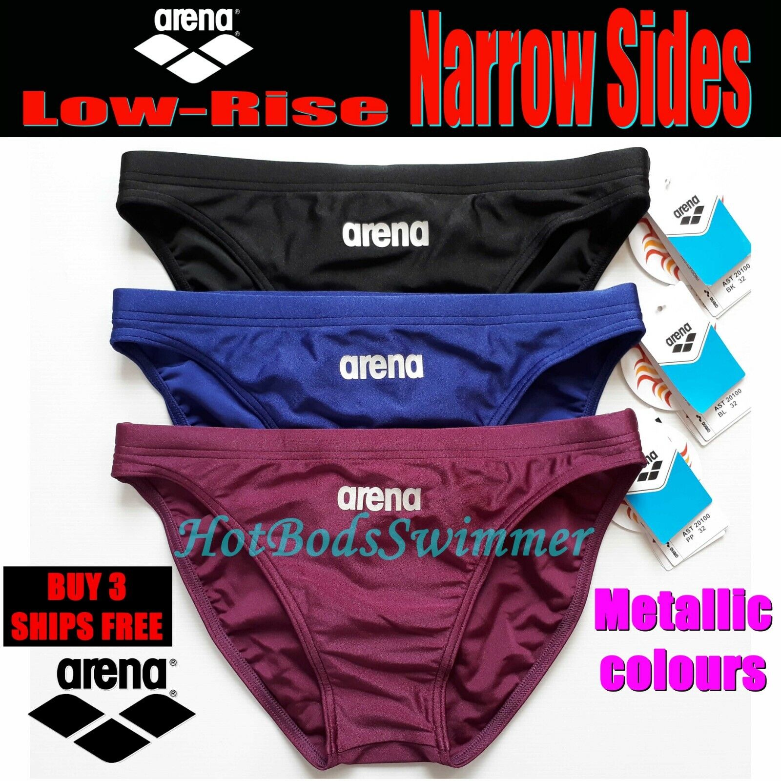 Arena AST20100 Men's Low-Rise Swimwear Speedo Racer Bikini Arena AST20100 Men's Low-Rise Swimwear Speedo Racer Bikini