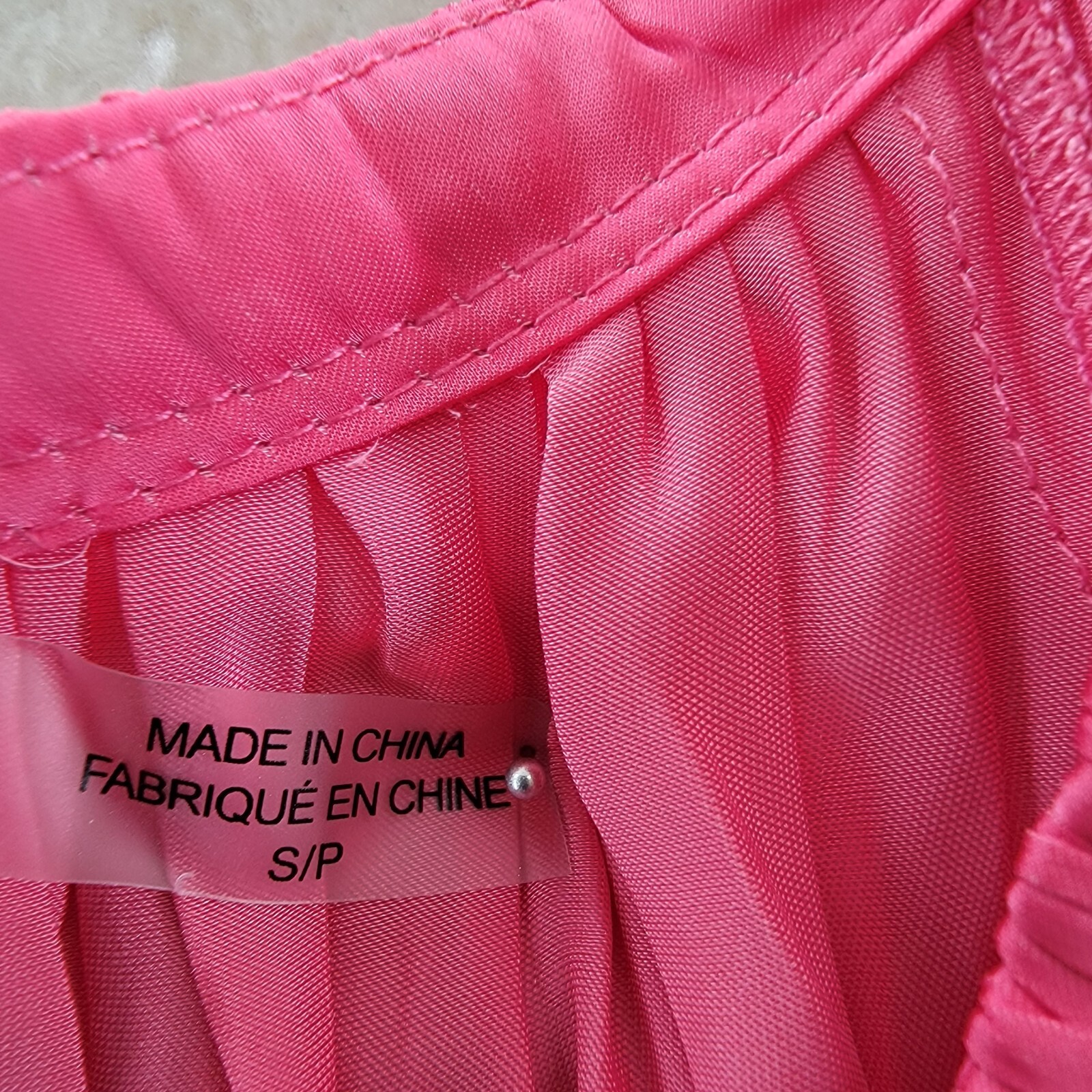 Ramy Brook Maty Balloon Sleeve Top Women's S Bright Pink V-Neck w/ Tie Pullover~ - Picture 9 of 12