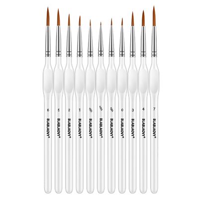 11 Pcs Fine Tip Paint Brushes Miniature Detail Painting Brush for Mini Model