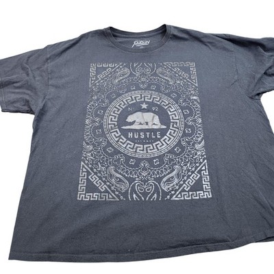 Popular Poison Shirt Mens 3XL Gray Hustle Bear Bandana Graphic Tee Tagless
